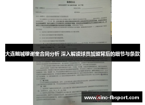 大连鲲城穆谢奎合同分析 深入解读球员加盟背后的细节与条款 大连鲲城穆谢奎合同分析 深入解读球员加盟背后的细节与条款